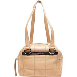 500525BU (S6) Chanel Hand Bag Brown Caviar Skin